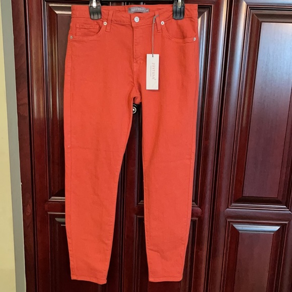 Just USA Rhea Skinny Jeans Red NWT Size 10 / 30 - Picture 6 of 6